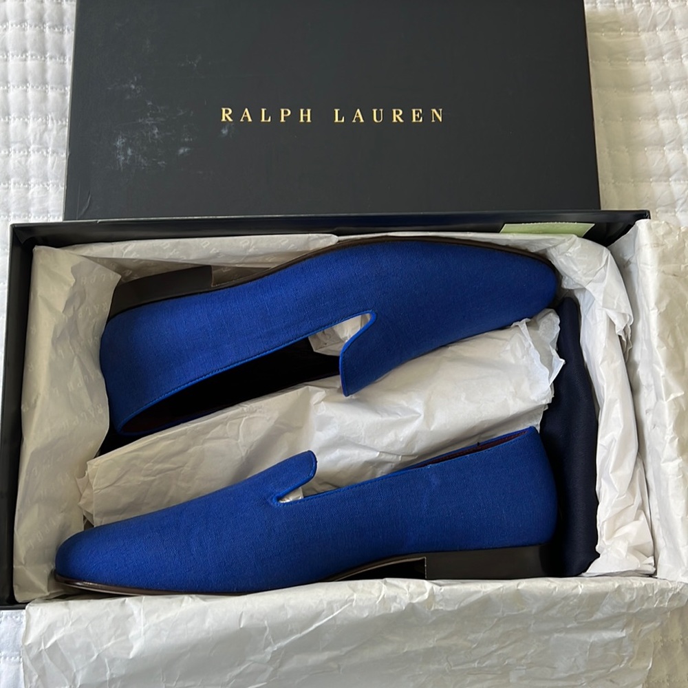 Casual shoes - blue linen size 9